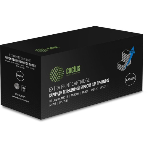 Картридж лазерный Cactus CS-CF362X-MPS желтый (18000стр.) для HP CLJ M552dn/M553dn/M553N/M553x