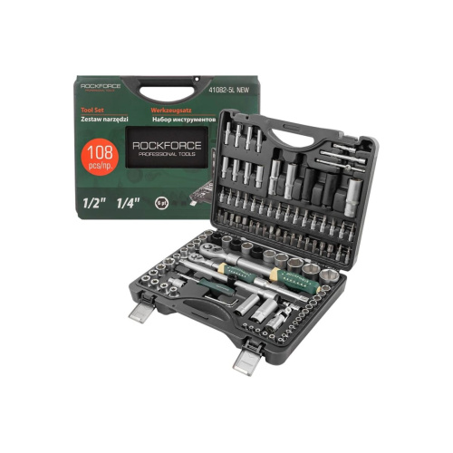 Набор инструментов Rockforce RF-41082-5LNEW(53000) 108пр.1/4",1/2" 6гр.