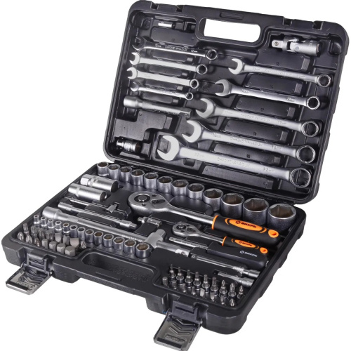 Набор инструментов Вихрь 73/6/7/14 1/2", 1/4", в кейсе 82предм