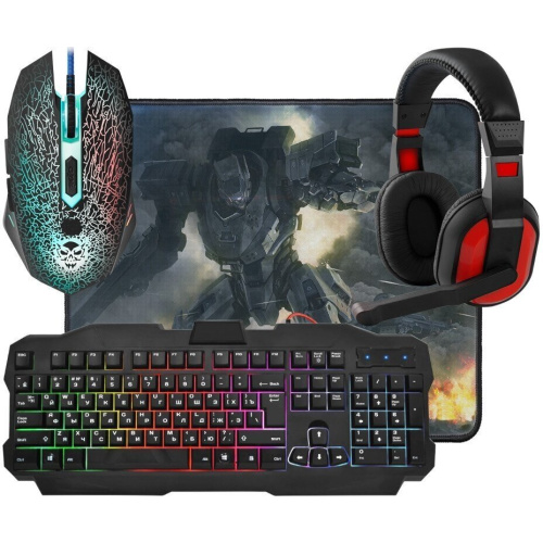 Клавиатура+мышь DEFENDER Target MKP-350 (52350) +Pad +Headset