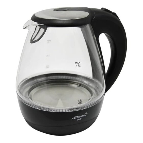 Чайник Atlanta ATH-2460 стекло черный