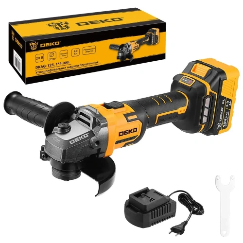 УШМ DEKO DKAG-125 (083-1063) 20В, 1*4.0Ач