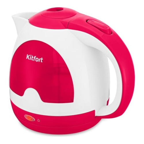 Электрочайник KITFORT КТ-6607-1 бело-малиновый