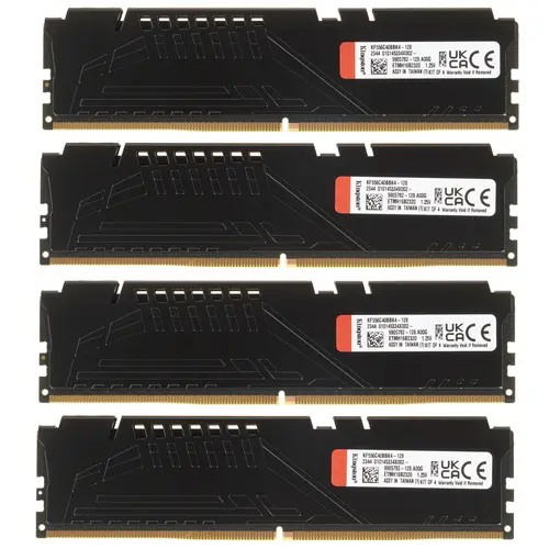 ОЗУ Kingston Fury Beast KF552C40BBK4-128 DDR5 - 4x 32ГБ 5200МГц, DIMM, Ret