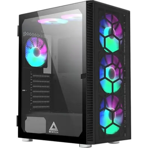 Корпус Montech X3 Glass черный без БП ATX 6x120mm 2xUSB3.0 1xUSB3.1 audio bott PSU