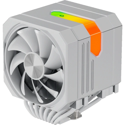 Кулер upHere UP2TC8 White / 8HPx6mm, 280W TDP, dual tower, 2x120mm fans, 600-1650RPM, 68 CFM, 25dBA, ARGB cover