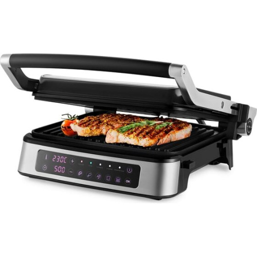 Электрогриль Kitfort КТ-1687 серебристый/черный