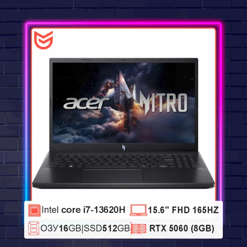 Ноутбук Acer Nitro V15 i7-13620H / 16Gb / 512Gb SSD / RTX 5060