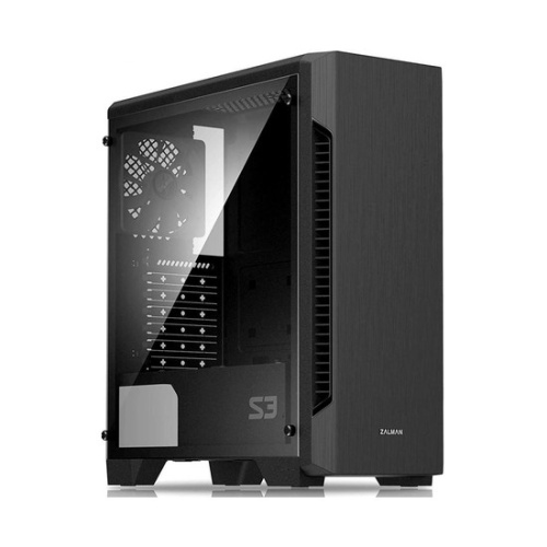 Корпус Zalman S3 TG черный без БП ATX 5x120mm 2xUSB2.0 1xUSB3.0 audio bott PSU