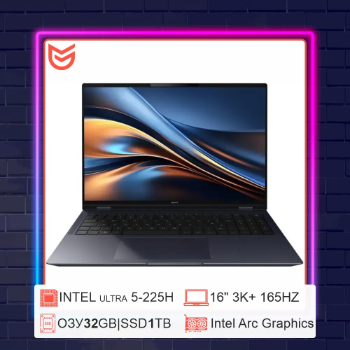 16" Ноутбук HONOR MagicBook Pro 16 (2025) | Core Ultra 5 + RTX 5060 | 3K+ 165Hz