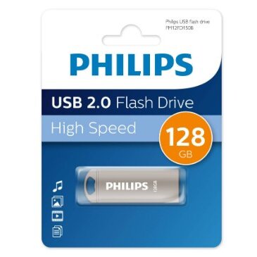 USB-флешка PHILIPS FM12FD150B/97 128GB Iron 2.0 128GB, USB 2.0