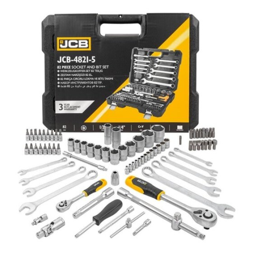 Набор инструментов JCB JCB-4821-5(56913) 82 пр., 1/4", 1/2" ( 6гр.)