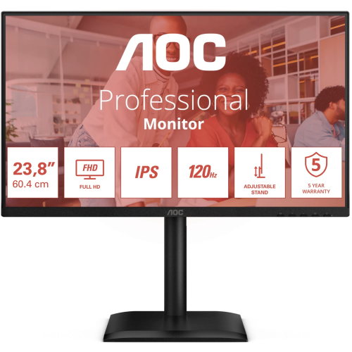 Монитор AOC 24E4U Black