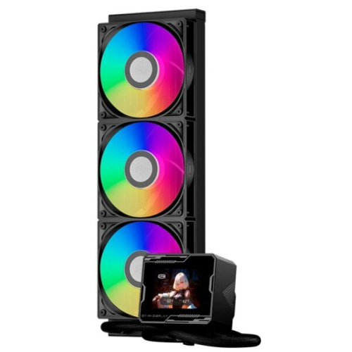 СВО PcCooler GT360M ARGB Display BK Black (300W, 360mm, LED temp., Fans 3x120mm, 75.8CFM, 33.7dBA, 2200RPM)