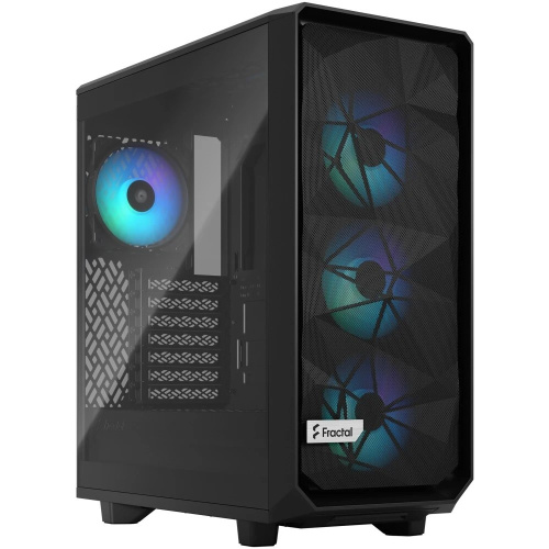 Корпус Fractal Design Meshify 2 Compact Lite TG Clear (FD-C-MEL2C-05) без БП RGB Light Tint, Midi-Tower, 4x120mm 2xUSB-A 3.2 ATX