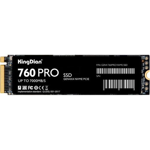 SSD KingDian G48 760Pro (G48 760Pro NVME M.2-2TB) 2Tb, M.2 2280, PCI-E 4.0 x4, 7000/6500MBs, NVMe, 1200TBW