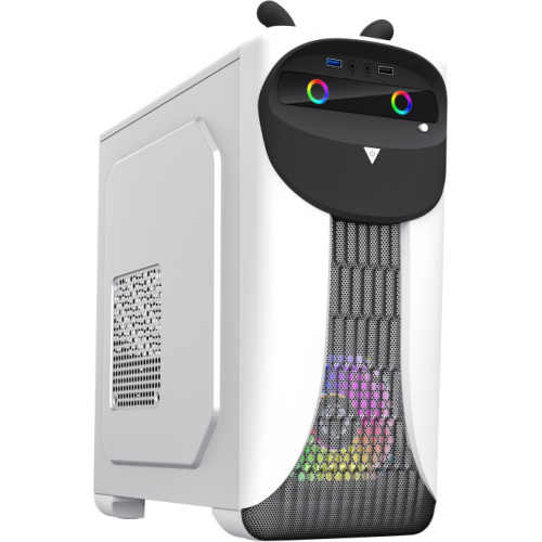 Корпус GameMax Cute Owl W-B без БП (Midi Tower, ATX, Черно-белый, 1*USB3.0 + 2*USB2.0, 2*120мм)