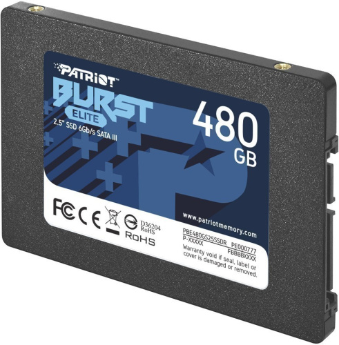SSD Patriot SATA III 480Gb PBE480GS25SSDR Burst Elite 2.5"