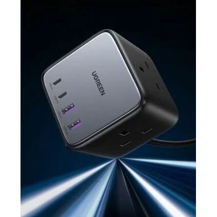 СЗУ UGREEN CD268 (60113) DigiNest Cube Charging Station 65W with 2*USB-C and 2*USB-A серый космос