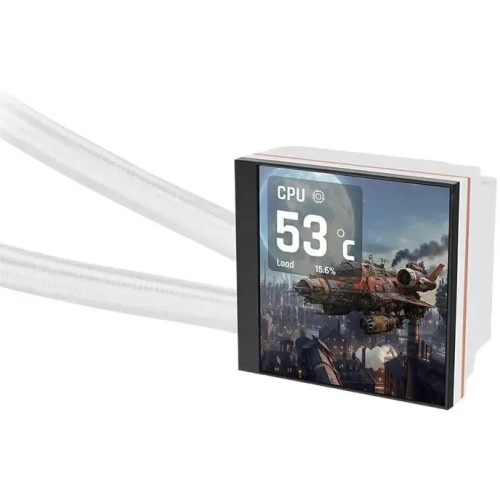 СВО Thermaltake MAGFloe 360 Ultra Snow (cl-w433-pl12sw-a), LCD, 4-pin, ARGB, 120мм, белый, retail