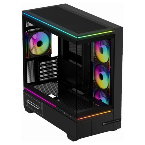 Корпус Thermalright M10 Black Fan4-M (TRTLM10BF4M) / TG / 4x120mm ARGB PWM Fans / USB Type-C / mATX