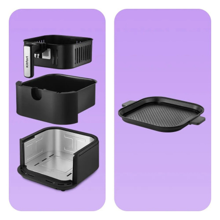 Аэрогриль Kitfort КТ-8127 черный/серебристый