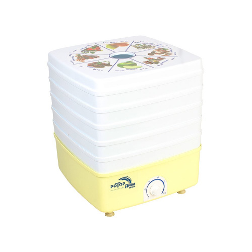 Сушка для фруктов и овощей Ротор Дива-Люкс СШ-010-02 белый 5под. гофротара, квадратная