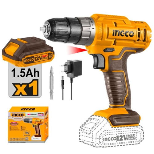Дрель-шуруповерт INGCO CDLI1218 АкБ+ЗУ