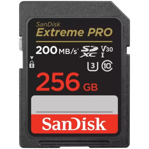 Карта памяти SanDisk (SDSDXXD-256G-GN4IN) 256GB SDXC Class 10 V30 UHS-I U3 Extreme Pro 200MB/s