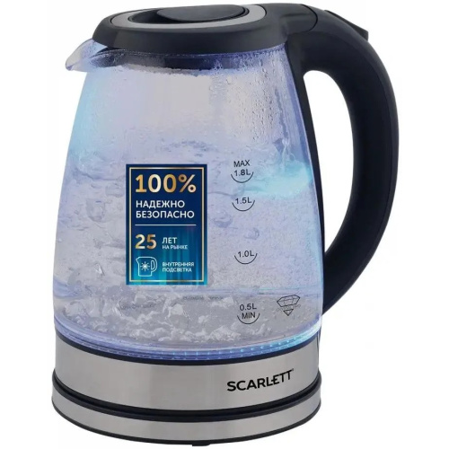 Чайник SCARLETT SC-EK27G88 стекло/черный