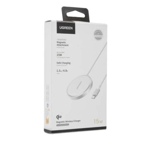 Беспроводное ЗУ UGREEN W703 (35565) Wireless Charger with MagSafe 15W(For iOS Device) White