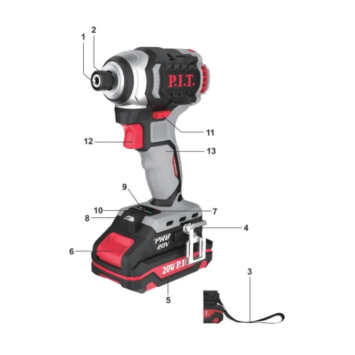 Винтоверт P.I.T. PSD20H-170A/1 с АКК и ЗУ