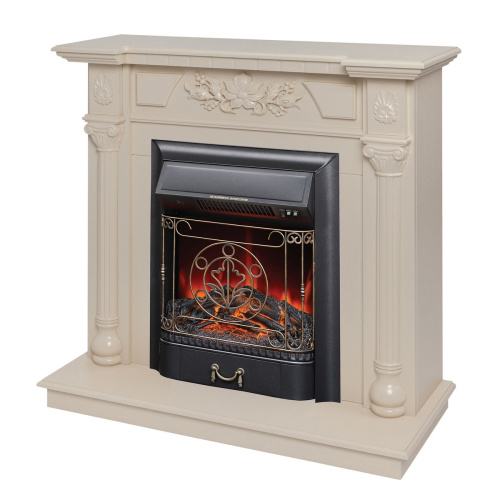 Электрокамин RealFlame Dacota WT белый дуб с очагом Majestic Lux Black