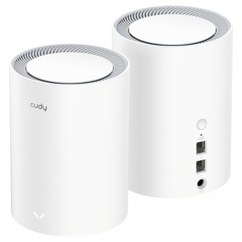 Mesh-система Cudy M3000(2-Pack) V2 2,5-гигабитная Wi-Fi 6 AX3000, 2,4/5ГГц, до 2976Мбит/с, LAN 1x1Гбит/с