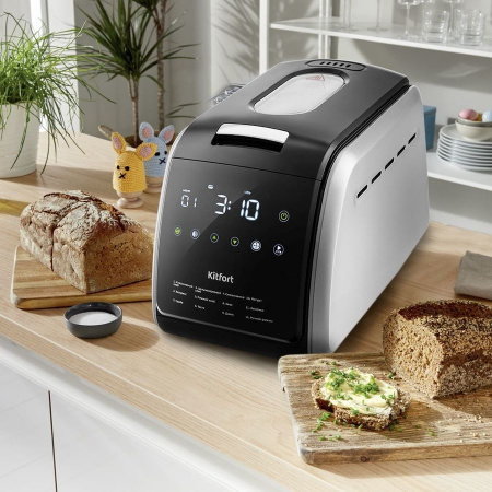 Хлебопечь Kitfort Kt-305 Черный/Серебристый