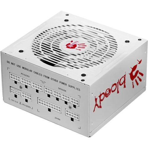 Блок питания BLOODY BD-PS750G (BD-PS750G-MW), 750Вт, 120мм, белый, retail