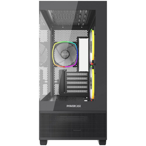 Корпус Powercase Vision Micro M3B (CVMMB-A3), Tempered Glass, 3x 120mm ARGB PWM Fan, чёрный, mATX