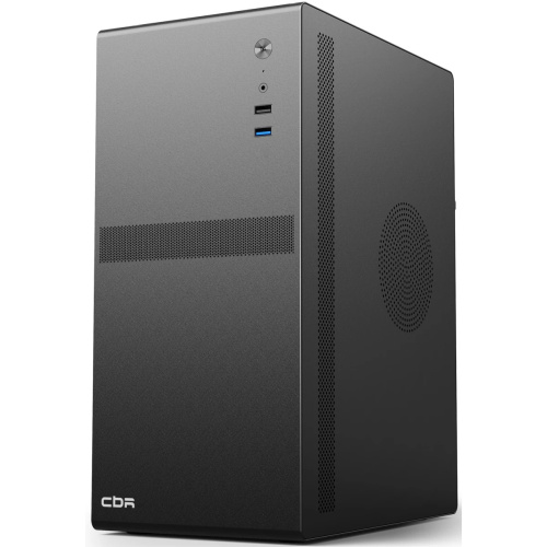 Корпус CBR V203 (PCC-MATX-V203-WPSU), Minitower, без БП, mATX, 1*USB 3.0, 1*USB 2.0, HD Audio+Mic, Black