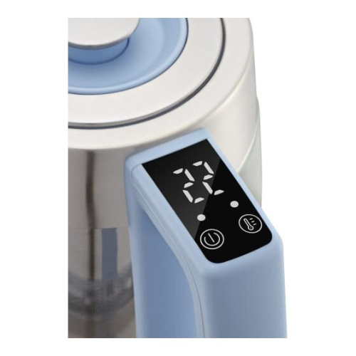 Чайник электрический Kitfort КТ-6617 1.7л. голубой/нерж (корпус пластик/стекло)