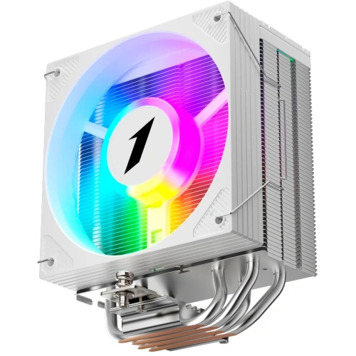 Кулер 1STPLAYER Cryo CY12L White / 4HPx6mm, single tower, 1x120mm ARGB fan, 750-1900 RPM, 57.6 CFM, 38.2 dBA