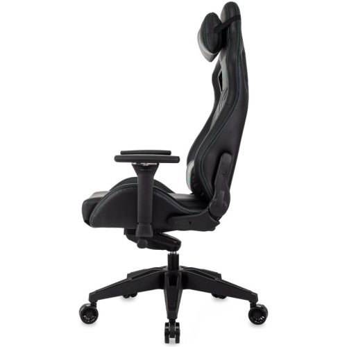 Кресло игровое Knight Titgame черный экокожа с подголов. крестов. пластик