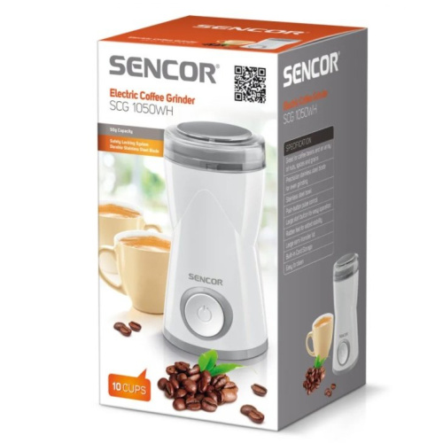 Кофемолка Sencor SCG 1050WH