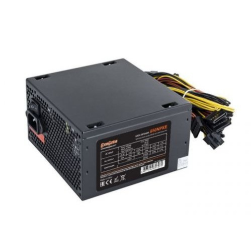 Блок питания ExeGate EX264476RUS-PC 650W 650NPXE(+PFC), ATX, PC, black, 12cm fan, 24+(4+4)p, (6+2)p PCI-E, 3xSATA + кабель 220V