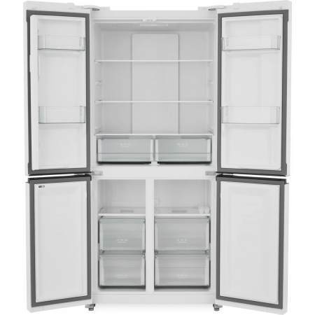 Холодильник ZUGEL ZRCD430W белое стекло