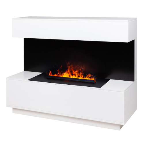 Электрокамин RealFlame Modern CST630 WT белый с очагом 3D Cassette 630 Black Panel