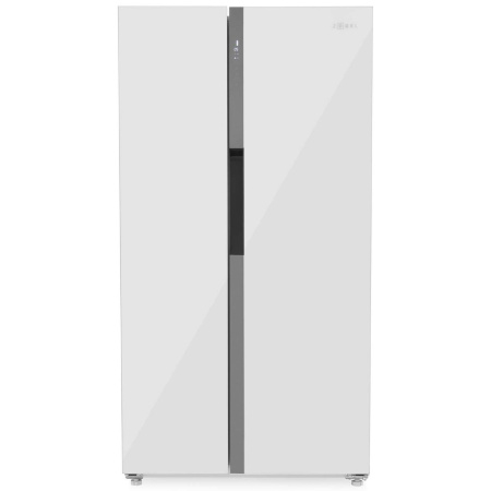 Холодильник ZUGEL ZRSS630W белое стекло