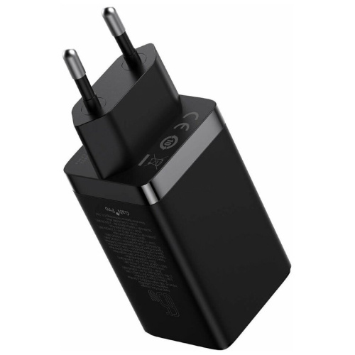 СЗУ Baseus GaN5 Pro CCGP120201 Fast Charger 2C+U 65W EU Cable Type-C  to Type-C 1m Black