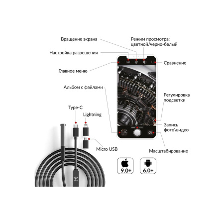 Видеоэндоскоп iCarTool IC-V801
