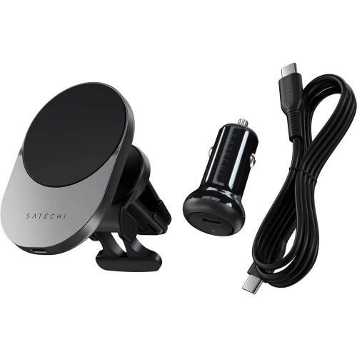 АЗУ Satechi Qi2 ST-Q2CCM Wireless Car Charger 15W Gray