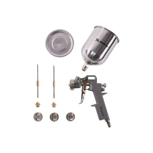 Краскопульт MATRIX 57314 с верхним бачком v- 0.6л + сопла